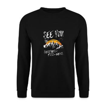 Serfaus-Fiss-Ladis Skifahren Tirol Ski Österreich - Unisex Pullover - Schwarz - Vorne - Alina (178cm) & Michal (187cm)