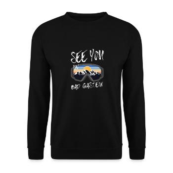 Bad Gastein Skifahren Berg Snowboarden Österreich - Unisex Pullover - Schwarz - Vorne - Alina (178cm) & Michal (187cm)