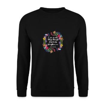 Christianisme Citations chrétiennes - Sweat-shirt Unisexe - noir - Devant - Alina (178cm) & Michal (187cm)
