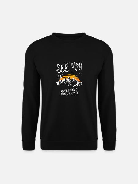 Alpenwelt Karwendel Snowboarden Ski fahren - Unisex Pullover - Schwarz