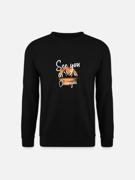 Chiemgau Snowboarden Wandern und Ski fahren - Unisex Pullover - Schwarz
