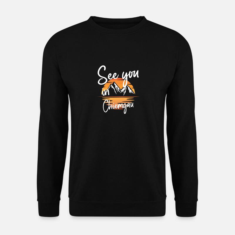 Chiemgau Snowboarden Wandern und Ski fahren - Unisex Pullover - Schwarz