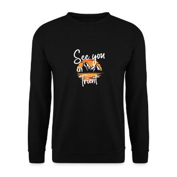 Trient Snowboarden Wandern und Ski fahren - Unisex Pullover - Schwarz - Vorne - Alina (178cm) & Michal (187cm)