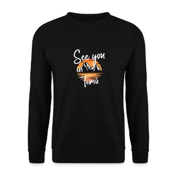 Temù Snowboarding Hiking and skiing - Unisex Sweatshirt - black - Front - Alina (178cm) & Michal (187cm)