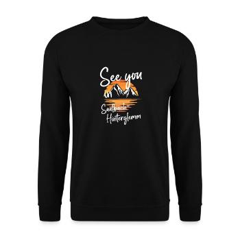 Saalbach-Hinterglemm Ski Snowboarding Austria - Unisex Sweatshirt - black - Front - Alina (178cm) & Michal (187cm)