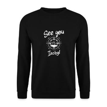 Ischgl Skifahren Tirol Snowboarden Österreich - Unisex Pullover - Schwarz - Vorne - Alina (178cm) & Michal (187cm)