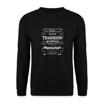 Trainerin einer fantastischen Mannschaft - Unisex Pullover - Schwarz - Vorne - Alina (178cm) & Michal (187cm)