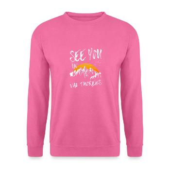 Val Thorens France randonnée et ski - Sweat-shirt Unisexe - rose - Devant