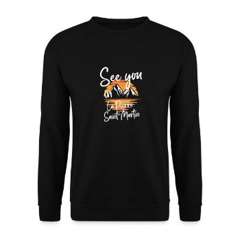 La Pierre Saint-Martin France Skiing - Unisex Sweatshirt - black - Front - Alina (178cm) & Michal (187cm)