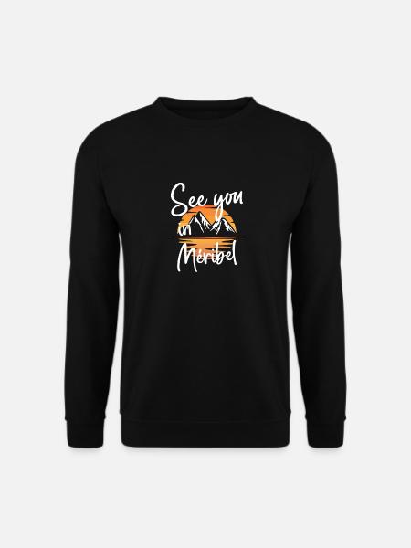 Randonnée et ski à Méribel France - Sweat-shirt Unisexe - noir