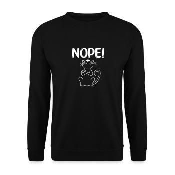Funny Saying Cat Maine Coon Persian Gift - Unisex Sweatshirt - black - Front - Alina (178cm) & Michal (187cm)