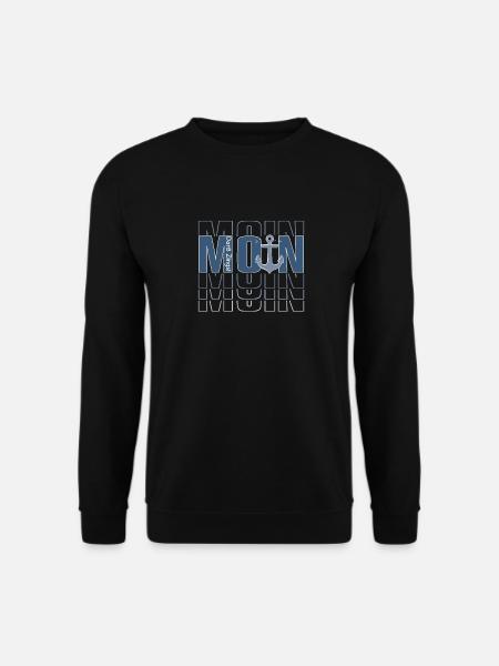 Moin Darß-Zingst mit Anker Ostsee Caming Urlaub - Unisex Pullover - Schwarz