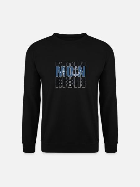 Moin Hooksiel mit Anker Nordsee Caming Urlaub - Unisex Pullover - Schwarz
