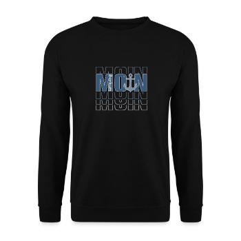 Insel Borkum Ostfriesland Nordsee Caming Urlaub - Unisex Pullover - Schwarz - Vorne - Alina (178cm) & Michal (187cm)