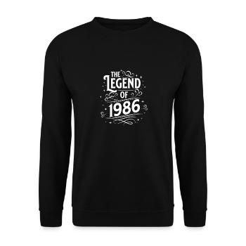 La légende de l’anniversaire de 1986 - Sweat-shirt Unisexe - noir - Devant - Alina (178cm) & Michal (187cm)