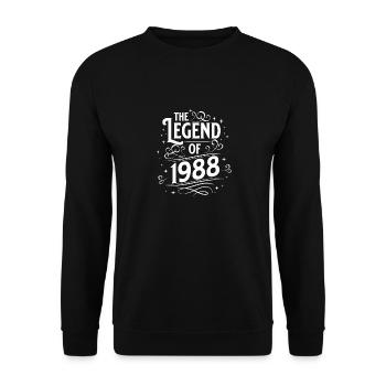 La légende de l’anniversaire de 1988 - Sweat-shirt Unisexe - noir - Devant - Alina (178cm) & Michal (187cm)