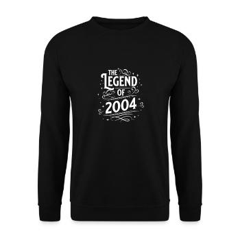 Die Legende von 2004 Geburtstag - Unisex Pullover - Schwarz - Vorne - Alina (178cm) & Michal (187cm)