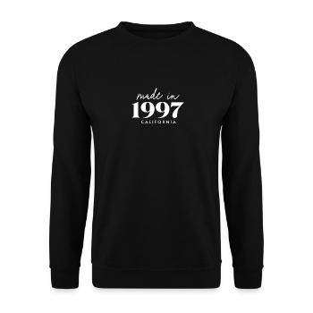 Made 1997 in Birthday in California - Unisex Sweatshirt - black - Front - Alina (178cm) & Michal (187cm)