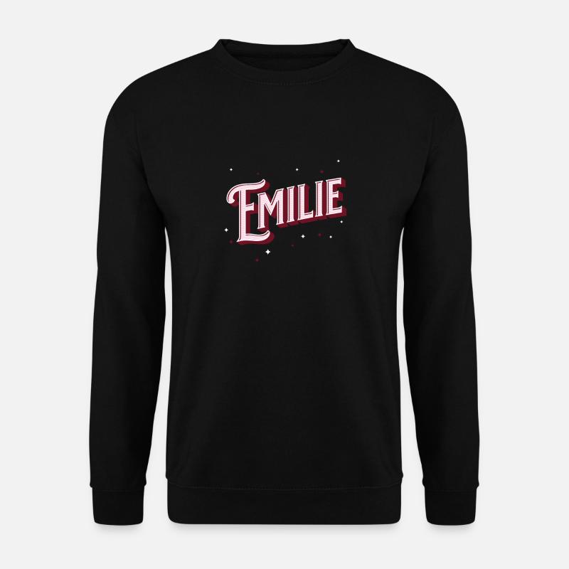 Emilie Namen personalisiert - Unisex Pullover - Schwarz