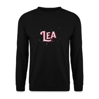 Nom de Léa personnalisé - Sweat-shirt Unisexe - noir - Devant - Alina (178cm) & Michal (187cm)
