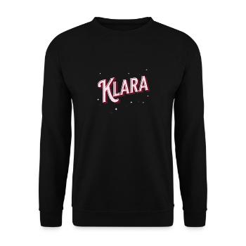 Nom Klara personnalisé - Sweat-shirt Unisexe - noir - Devant - Alina (178cm) & Michal (187cm)