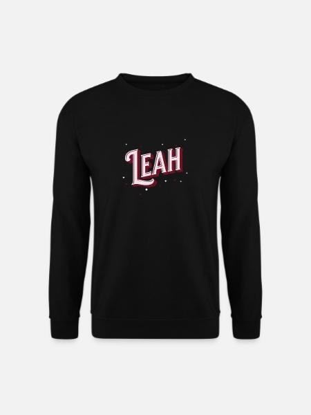 Leah name personalized - Unisex Sweatshirt - black