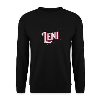 Leni Name Personnalisé - Sweat-shirt Unisexe - noir - Devant - Alina (178cm) & Michal (187cm)