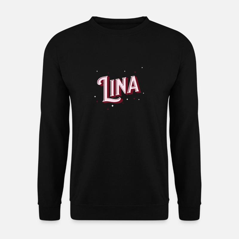 Lina name personalized - Unisex Sweatshirt - black