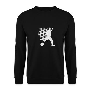 Fußball - Unisex Pullover - Schwarz - Vorne - Alina (178cm) & Michal (187cm)