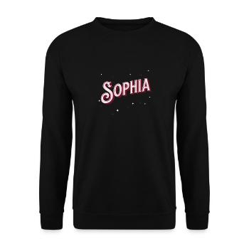 Sophia Name Personalized - Unisex Sweatshirt - black - Front - Alina (178cm) & Michal (187cm)