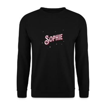 Sophie names personalized - Unisex Sweatshirt - black - Front - Alina (178cm) & Michal (187cm)
