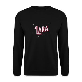 Nom Lara personnalisé - Sweat-shirt Unisexe - noir - Devant - Alina (178cm) & Michal (187cm)