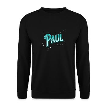 Nom de Paul personnalisé - Sweat-shirt Unisexe - noir - Devant - Alina (178cm) & Michal (187cm)