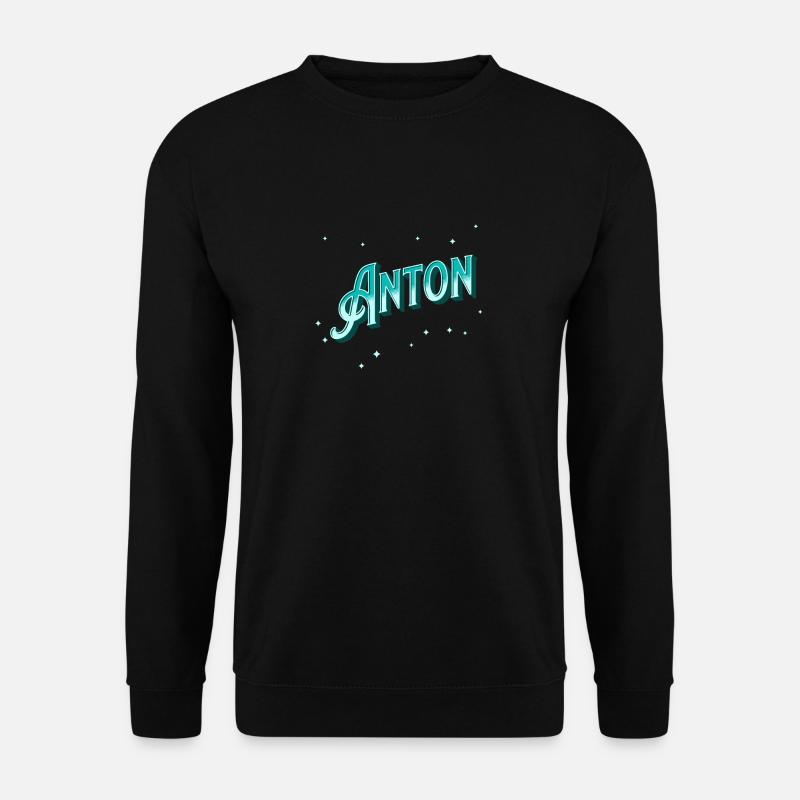 Anton name personalized - Unisex Sweatshirt - black