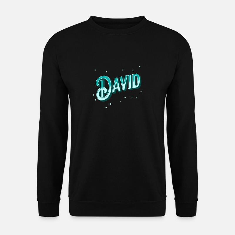 David Namen personalisiert - Unisex Pullover - Schwarz