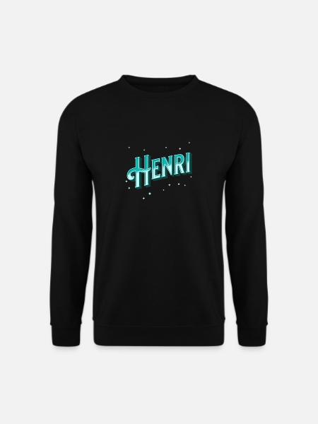 Henri names personalized - Unisex Sweatshirt - black