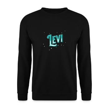 Levi names personalized - Unisex Sweatshirt - black - Front - Alina (178cm) & Michal (187cm)