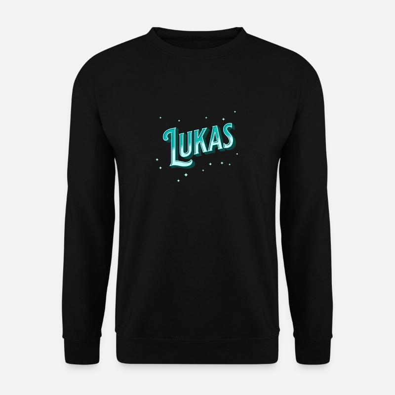 Lukas' name personalized - Unisex Sweatshirt - black