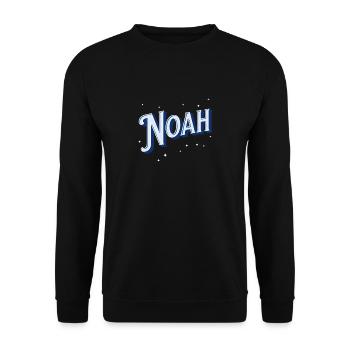 Noah names personalized - Unisex Sweatshirt - black - Front - Alina (178cm) & Michal (187cm)