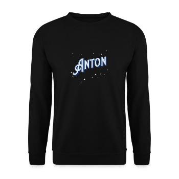 Anton nom personnalisé - Sweat-shirt Unisexe - noir - Devant - Alina (178cm) & Michal (187cm)