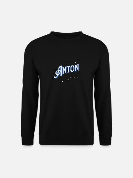 Anton name personalized - Unisex Sweatshirt - black