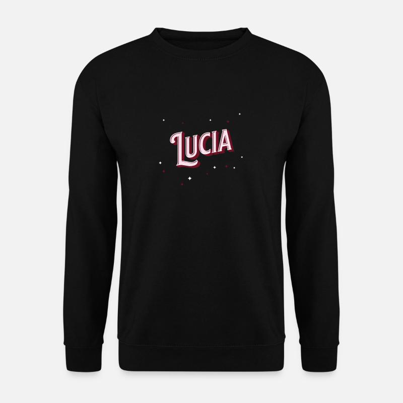 Lucia Namen personalisiert - Unisex Pullover - Schwarz