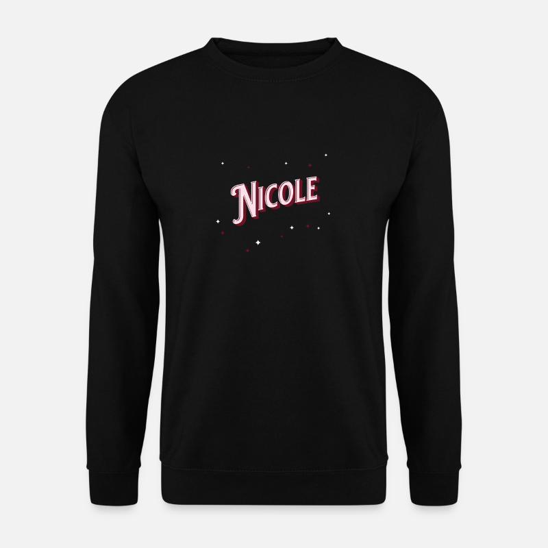 Nicole Namen personalisiert - Unisex Pullover - Schwarz