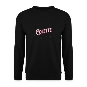 Noms Colette personnalisés - Sweat-shirt Unisexe - noir - Devant - Alina (178cm) & Michal (187cm)
