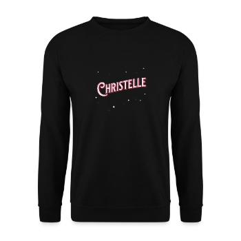 Noms Christelle personnalisés - Sweat-shirt Unisexe - noir - Devant - Alina (178cm) & Michal (187cm)
