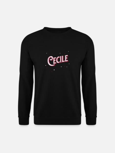 Cecile names personalized - Unisex Sweatshirt - black