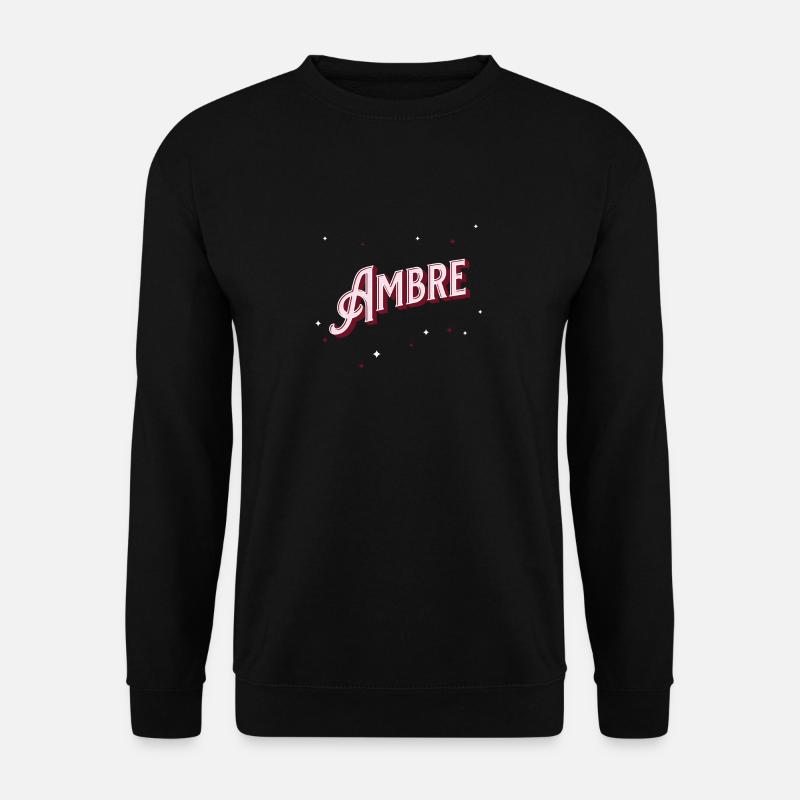 Ambre names personalized - Unisex Sweatshirt - black