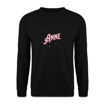 Anne names personalized - Unisex Sweatshirt - black - Front - Alina (178cm) & Michal (187cm)