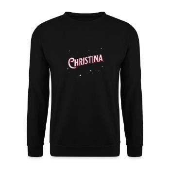 Nom de Christina personnalisé - Sweat-shirt Unisexe - noir - Devant - Alina (178cm) & Michal (187cm)