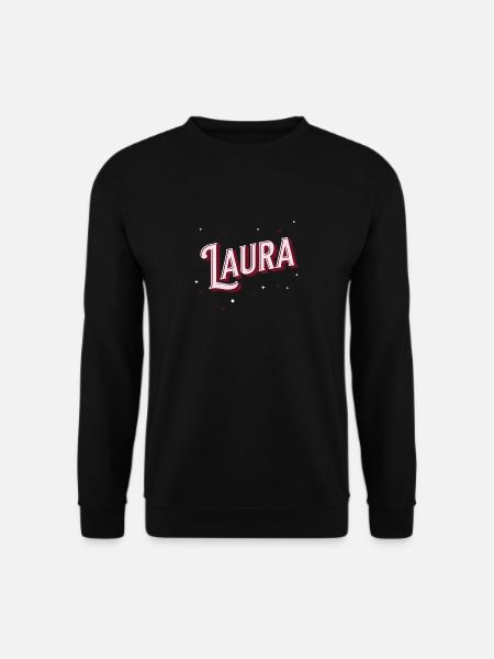 Laura name personalized - Unisex Sweatshirt - black